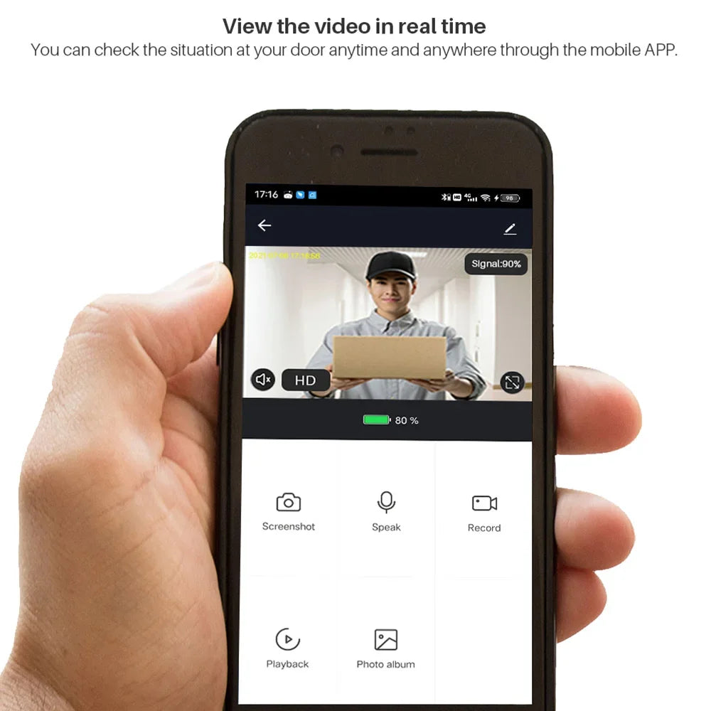 Smart 1080p Wi-Fi Video Doorbell – Two-Way Audio, Alexa Compatible, Wireless IP Home Intercom