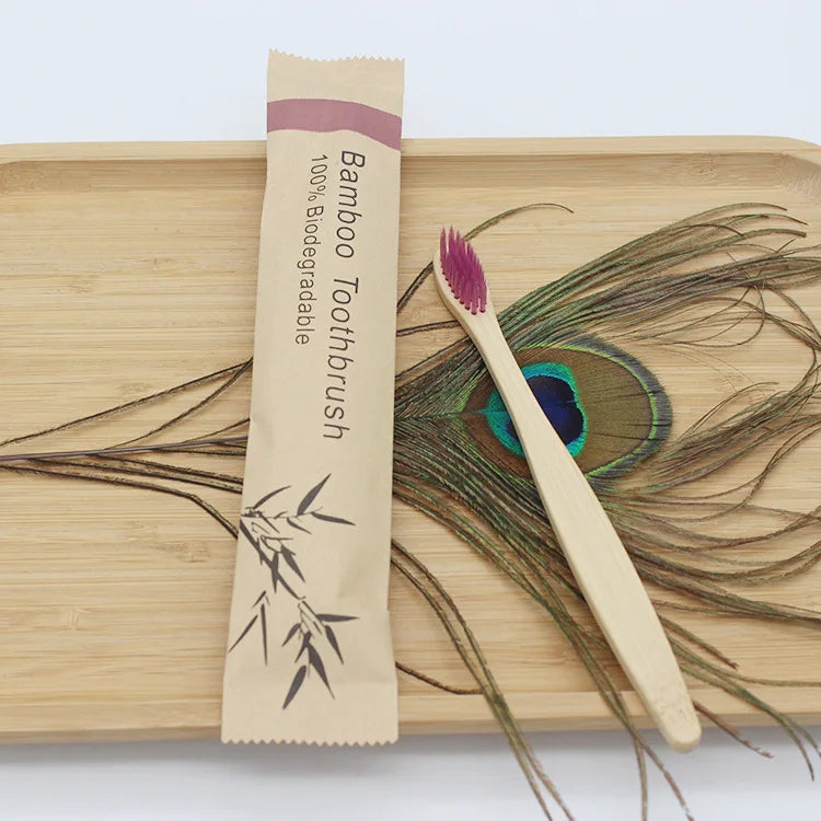 100-Pack Eco Bamboo Toothbrushes – Soft Bristles, Biodegradable & Reusable | Zero Waste Vegan Oral Care