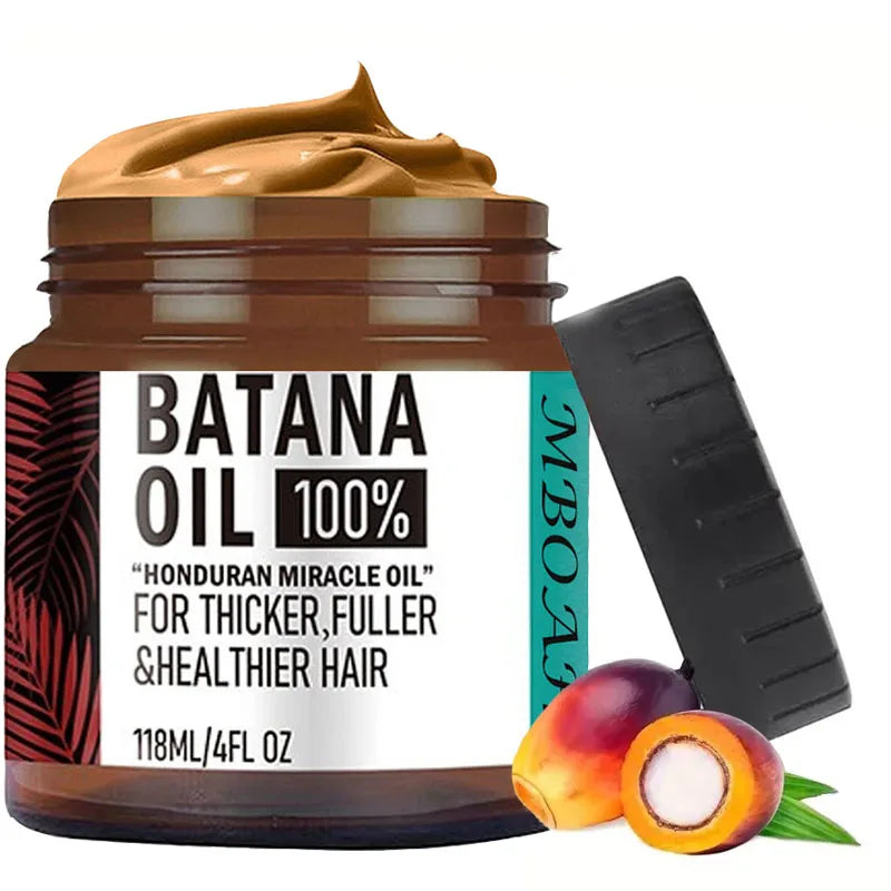 100% Pure Unrefined Batana Oil – Natural Hair Growth Elixir for Thicker, Healthier Hair