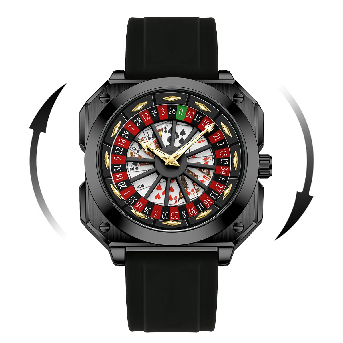 2025 VAVAVOOM Roulette Watch – Sporty & Fashion Silicone Strap with Night Light | Original Square Gift Edition