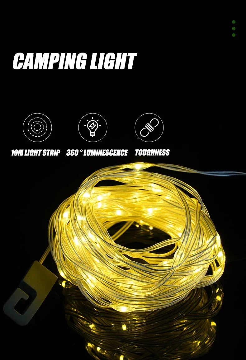 LumiTrail  Camping Lantern Line – Light, Power & Vibes in One