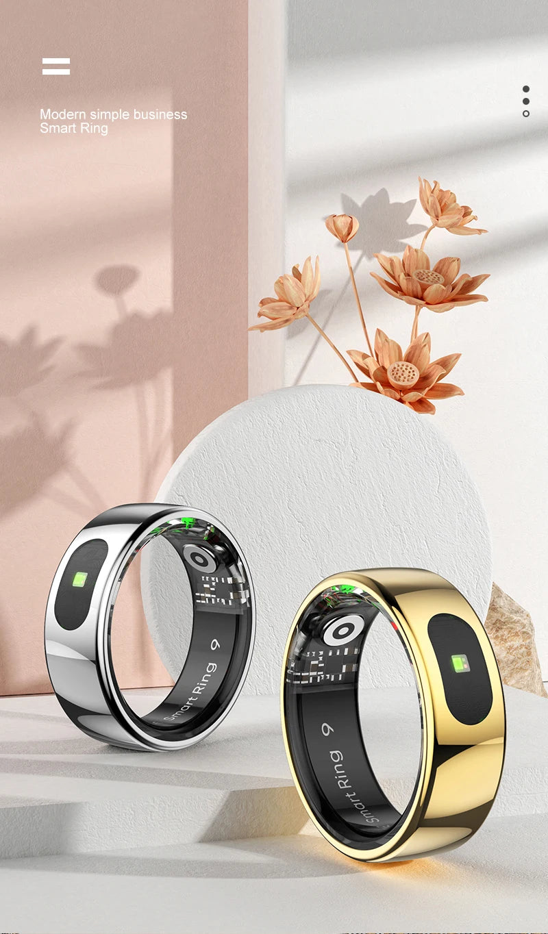 R08 Smart Ring – Touch Control, Health Monitor & Waterproof IP68, Skin Temp Tracker
