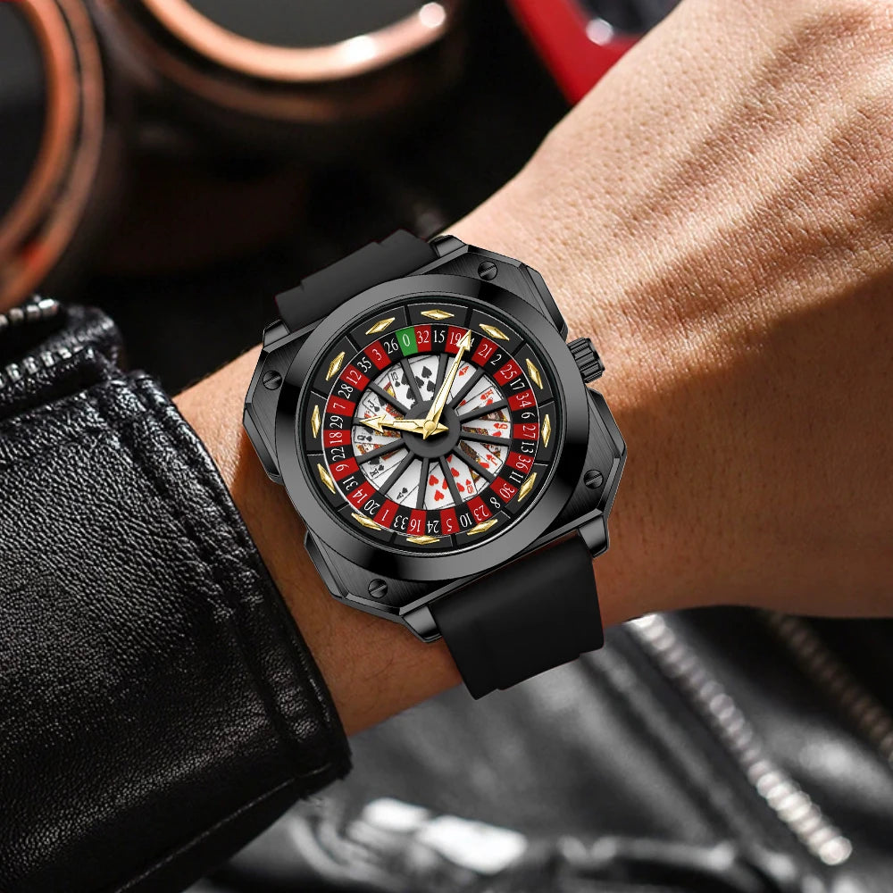 2025 VAVAVOOM Roulette Watch – Sporty & Fashion Silicone Strap with Night Light | Original Square Gift Edition