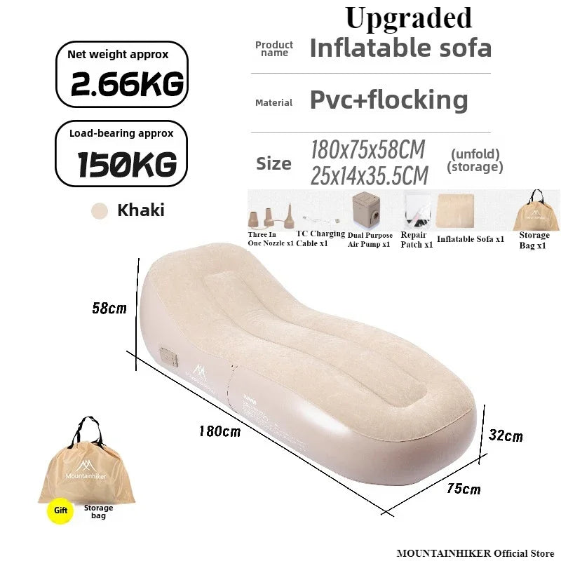 „CloudRest™ Pro – Inflatable Sofa Mattress for Camping, Travel & Chill”