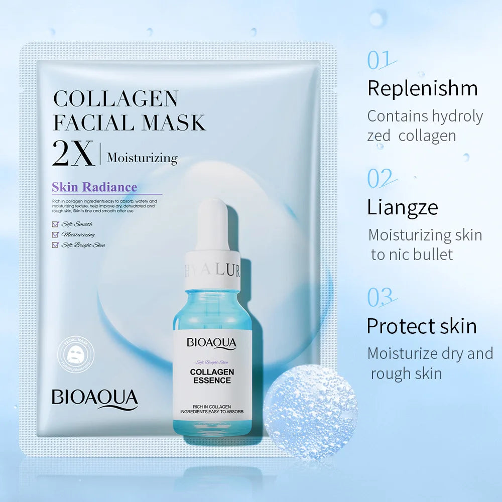 20x Centella + Collagen + Vitamin C Face Masks – BioAqua Complete Skin Renewal Set