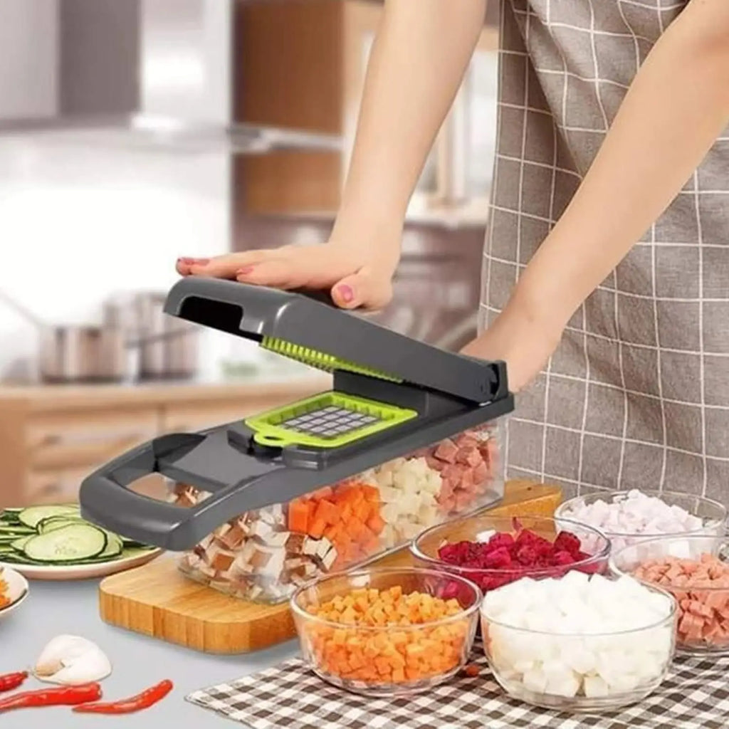 🍅 Slice, dice, grate & chop like a pro – all in one tool!
