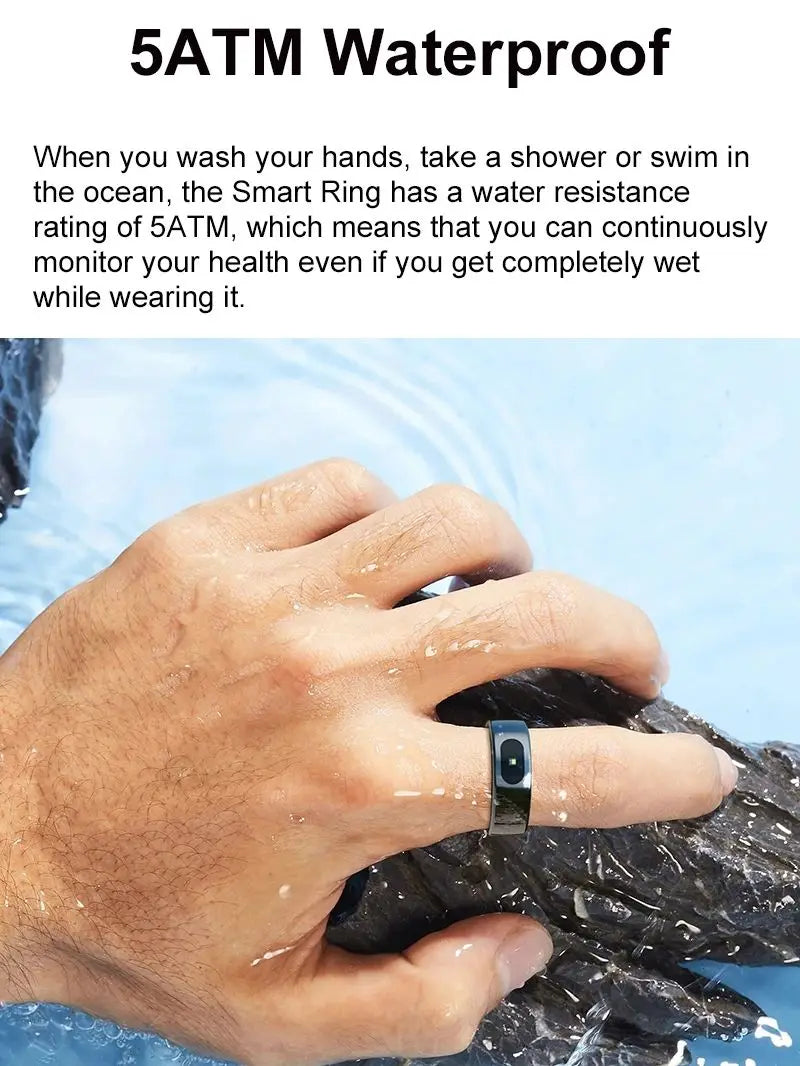 R08 Smart Ring – Touch Control, Health Monitor & Waterproof IP68, Skin Temp Tracker
