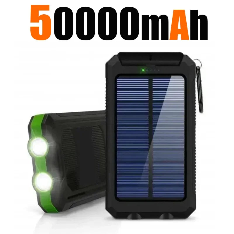 Ultra High-Capacity 200,000mAh Solar Power Bank – Dual USB, Waterproof, Built for the Wild