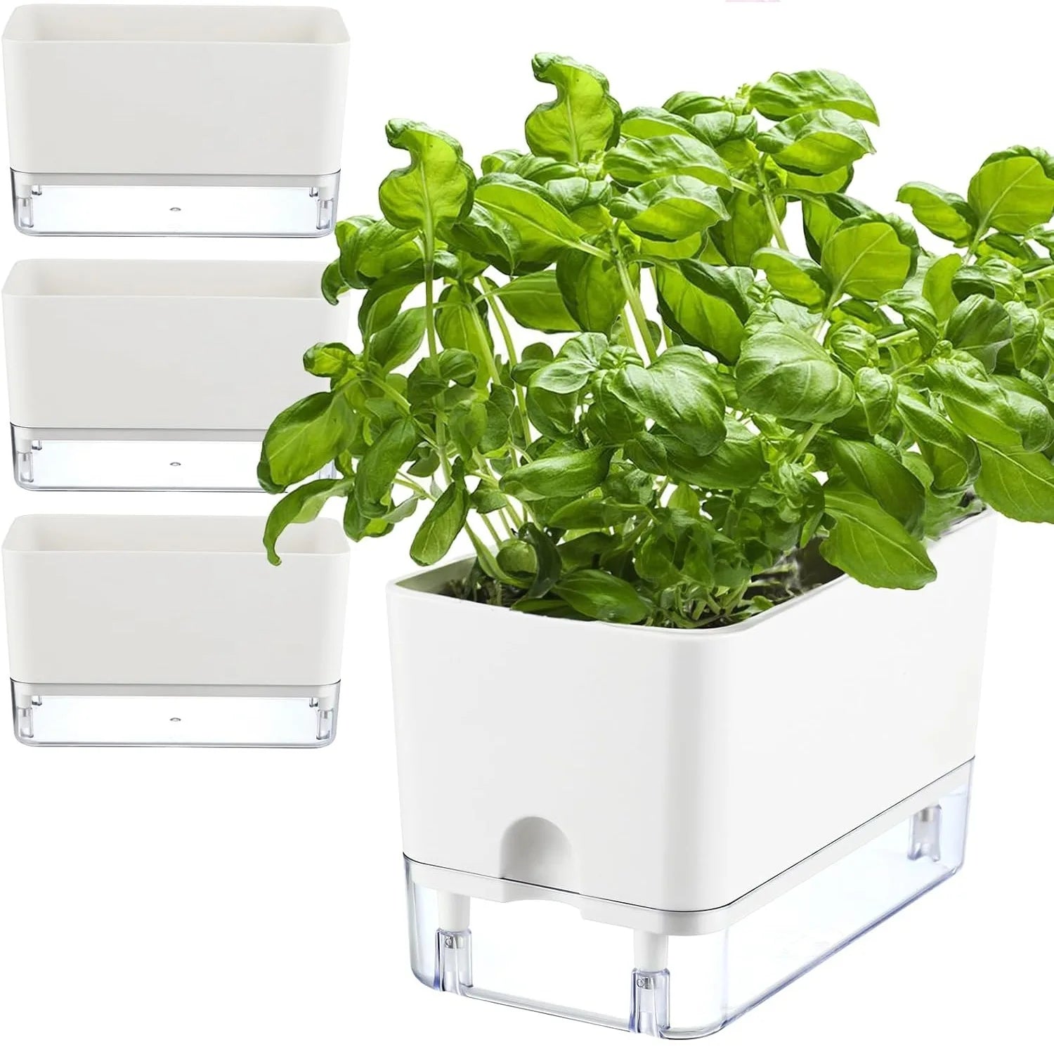 Lazy Self-Watering Plant Pot – Modern Double-Layer Design with Smart Cotton Wick | Indoor & Outdoor