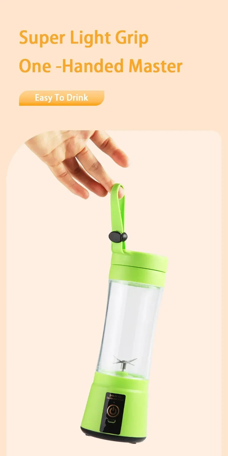 BlendGo – Personal Size Cordless Blender | Smoothies & Shakes On-the-Go
