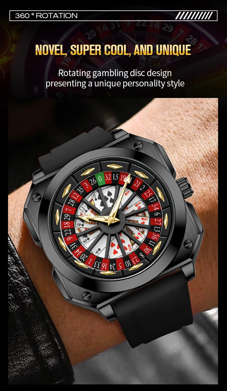 2025 VAVAVOOM Roulette Watch – Sporty & Fashion Silicone Strap with Night Light | Original Square Gift Edition