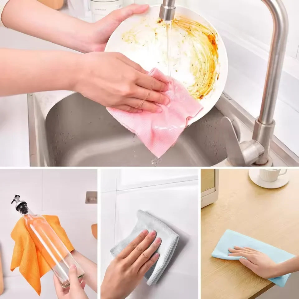 Eco Reusable Cleaning Towels – 20-Sheet Microfiber Roll for Kitchen & Home