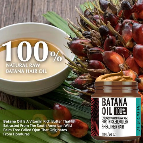 100% Pure Unrefined Batana Oil – Natural Hair Growth Elixir for Thicker, Healthier Hair