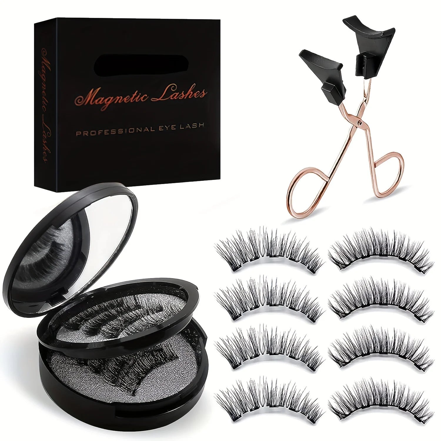 Magnetic  Eyelashes Kit - Natural Look  ,Waterproof& Reusable Beauty Must-Have