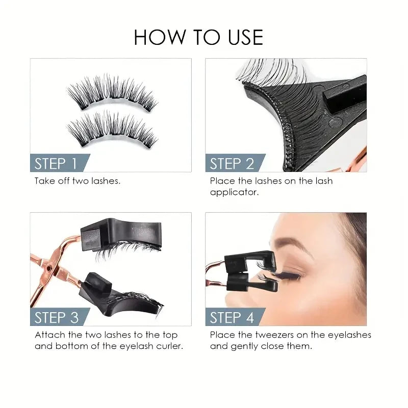 Magnetic  Eyelashes Kit - Natural Look  ,Waterproof& Reusable Beauty Must-Have