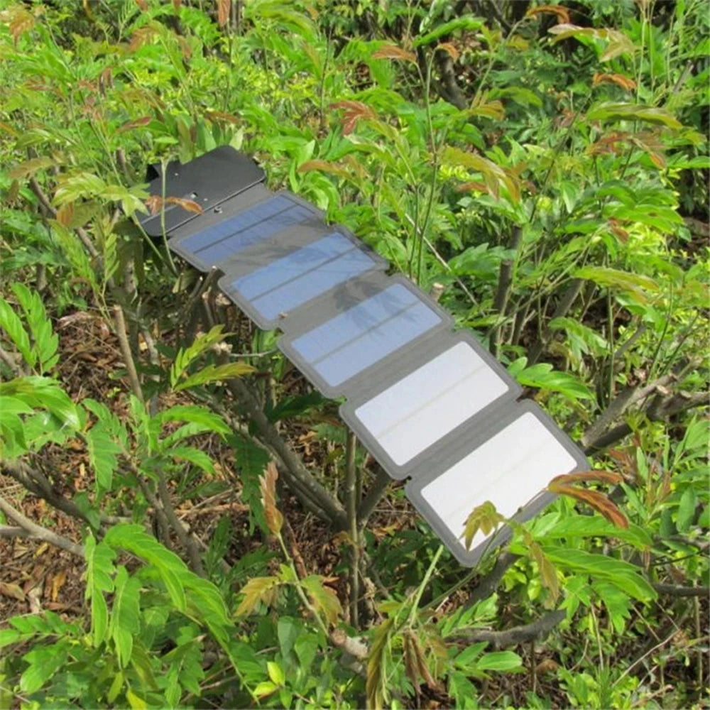 Foldable Solar Panel Charger – Portable USB Power Bank for Camping, Hiking & Travel