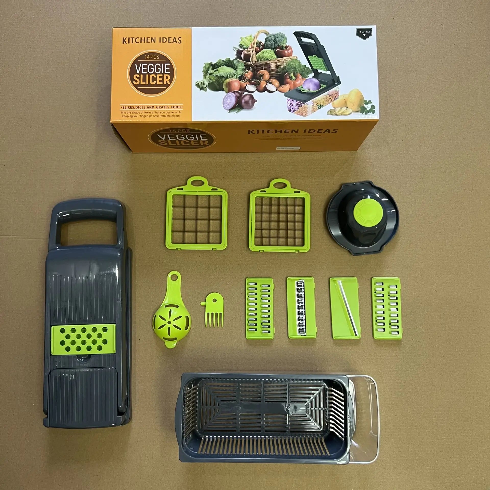 🍅 Slice, dice, grate & chop like a pro – all in one tool!