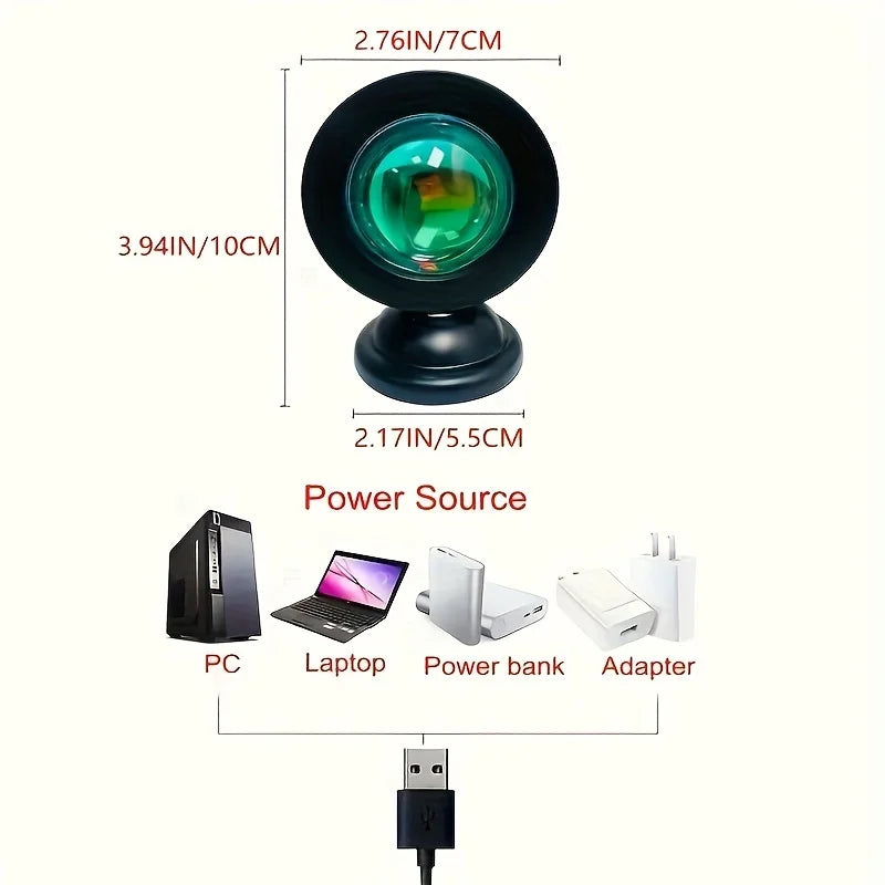 Sunset Projection Lamp – Create Warm, Relaxing Vibes at Home