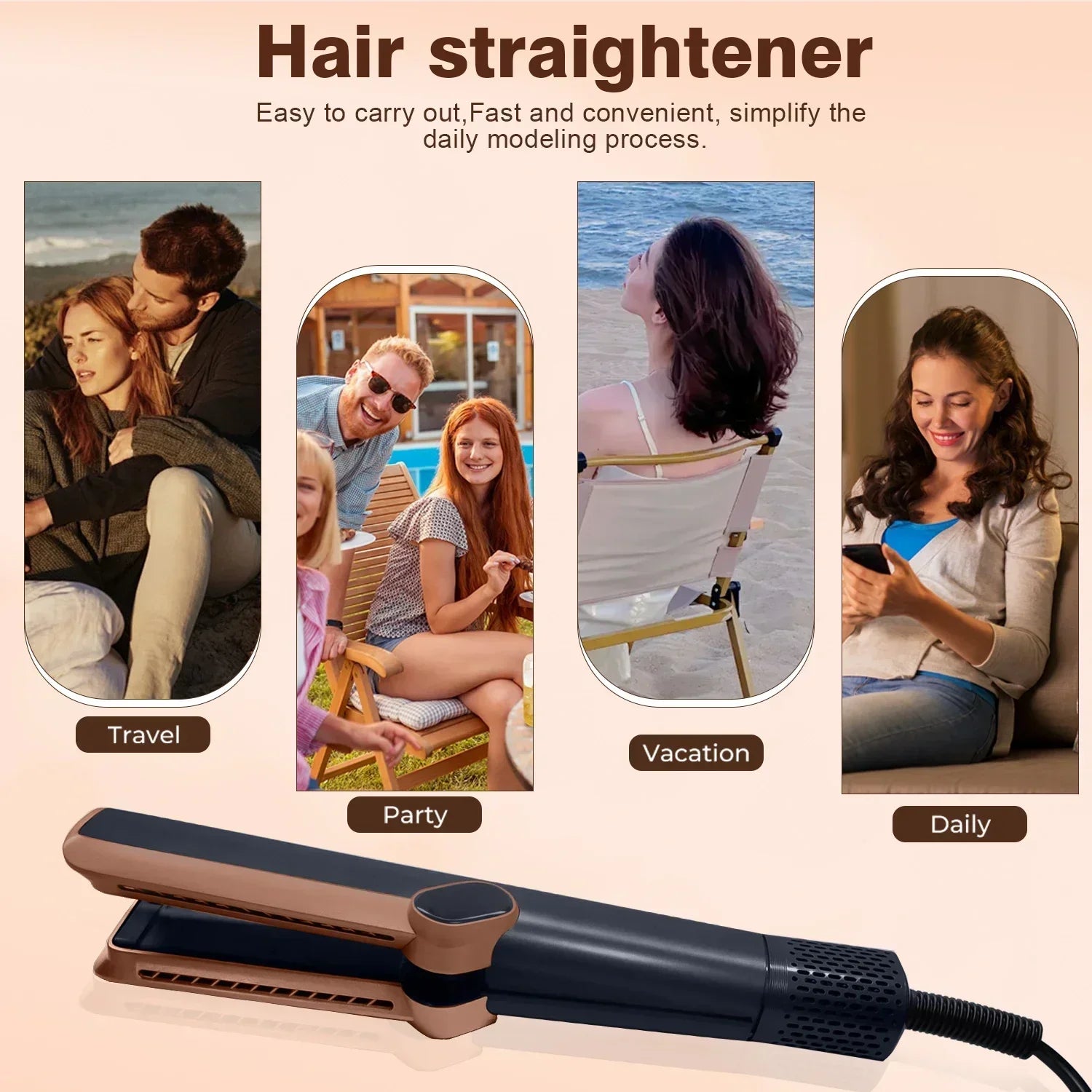 Pro 2-in-1 Hair Dryer & Curling Iron – High-Speed 10600rpm Wet & Dry Hair Styler