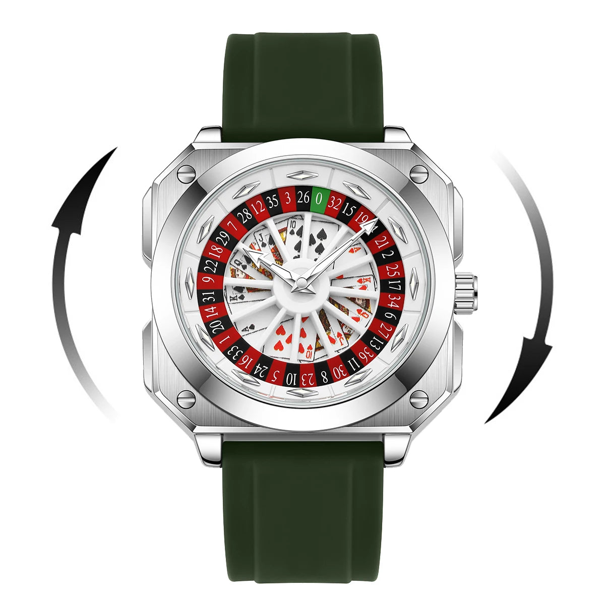 2025 VAVAVOOM Roulette Watch – Sporty & Fashion Silicone Strap with Night Light | Original Square Gift Edition