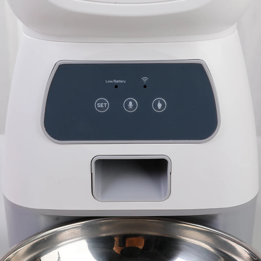 Smart Wi-Fi Automatic Pet Feeder 3.5L – Voice-Controlled Cat & Dog Food Dispenser with Timer & Slow-Feed System