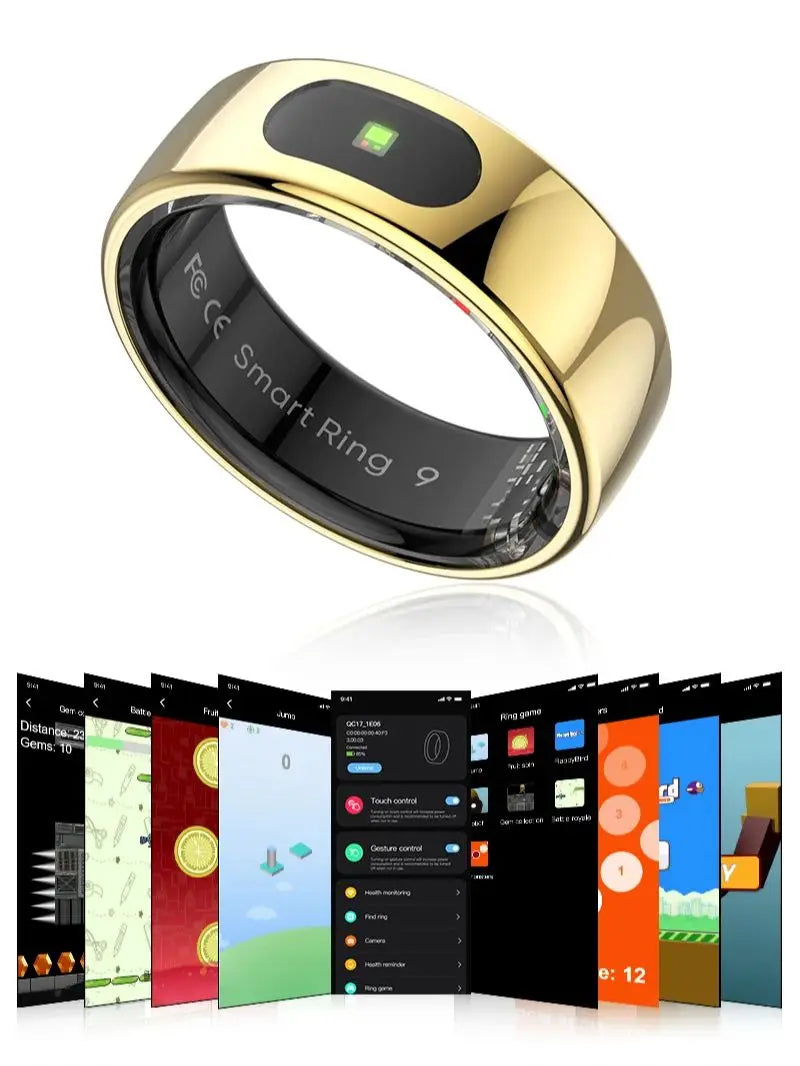 R08 Smart Ring – Touch Control, Health Monitor & Waterproof IP68, Skin Temp Tracker