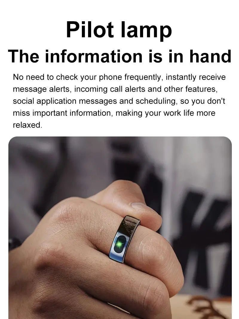 R08 Smart Ring – Touch Control, Health Monitor & Waterproof IP68, Skin Temp Tracker