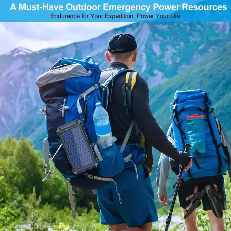 Ultra High-Capacity 200,000mAh Solar Power Bank – Dual USB, Waterproof, Built for the Wild