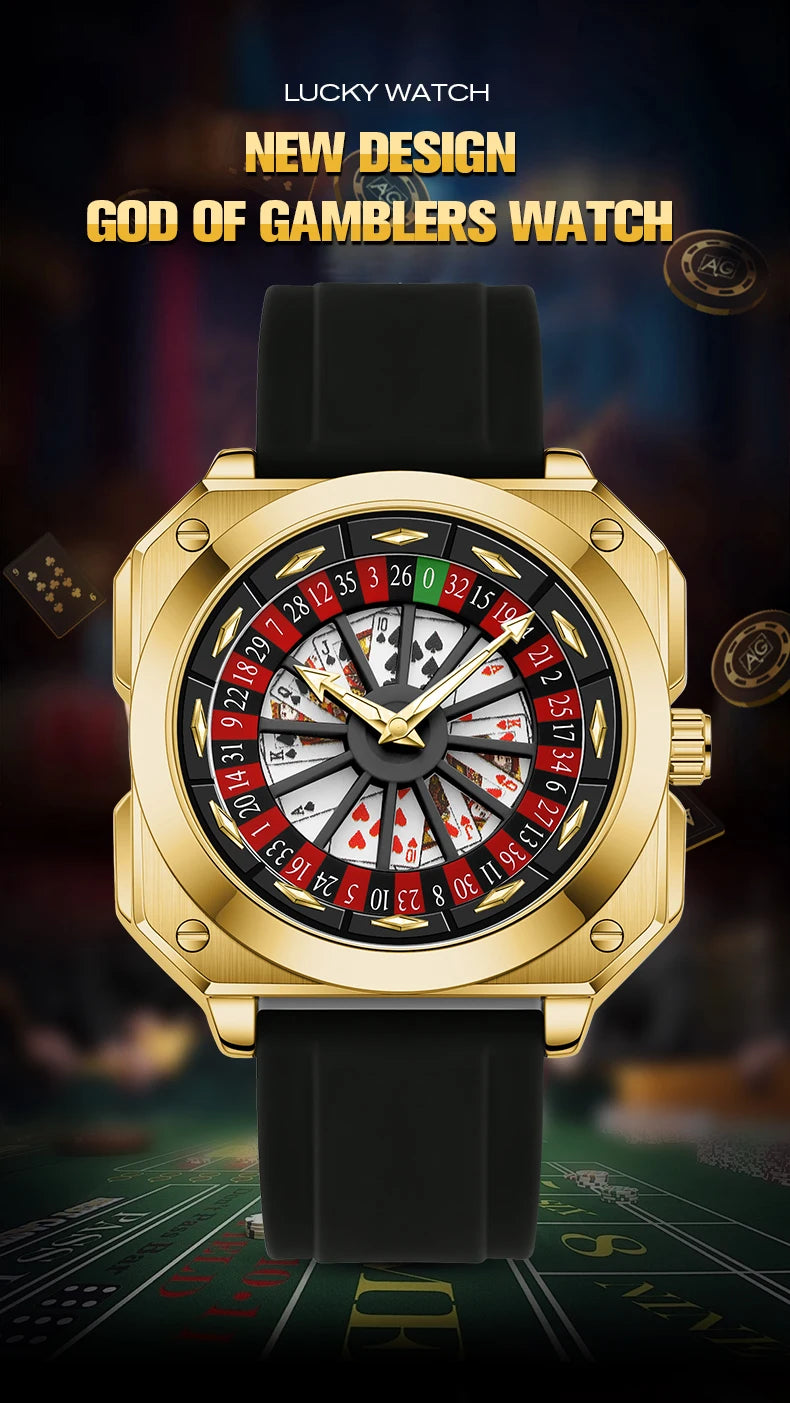 2025 VAVAVOOM Roulette Watch – Sporty & Fashion Silicone Strap with Night Light | Original Square Gift Edition