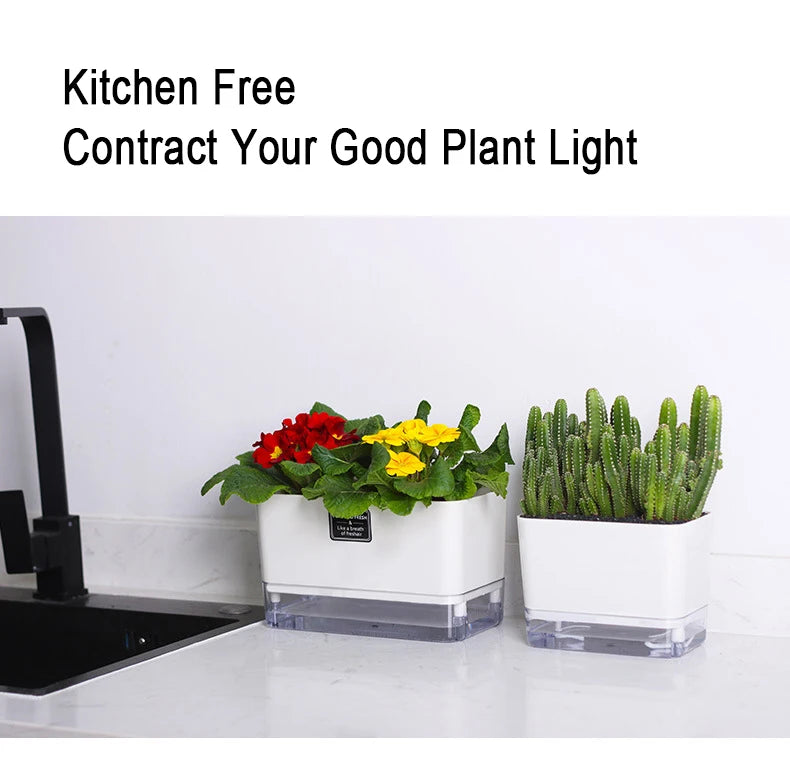 Lazy Self-Watering Plant Pot – Modern Double-Layer Design with Smart Cotton Wick | Indoor & Outdoor