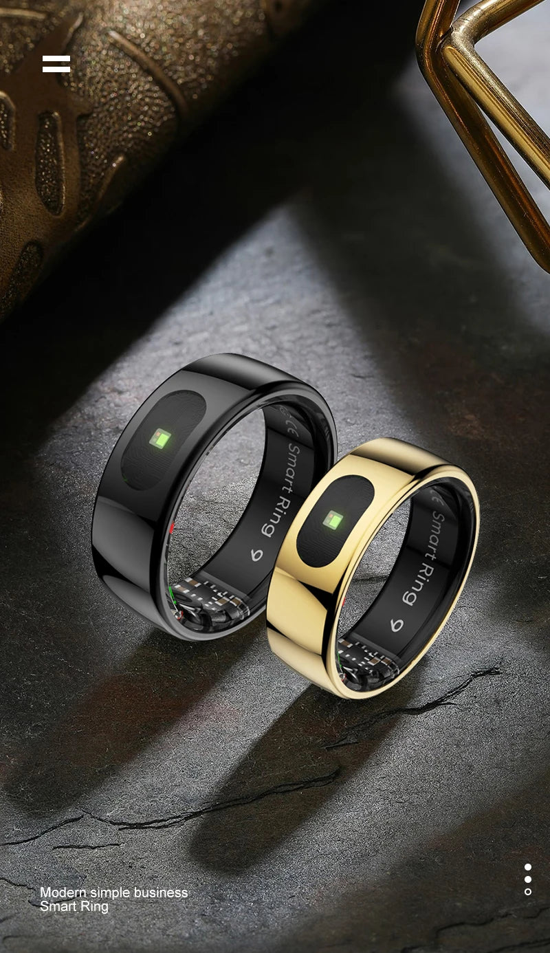 R08 Smart Ring – Touch Control, Health Monitor & Waterproof IP68, Skin Temp Tracker
