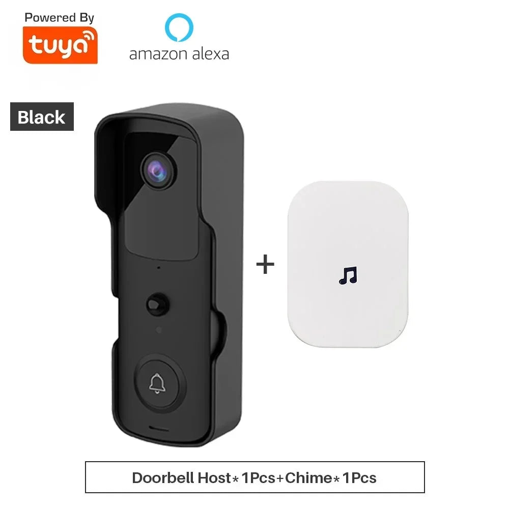 Smart 1080p Wi-Fi Video Doorbell – Two-Way Audio, Alexa Compatible, Wireless IP Home Intercom