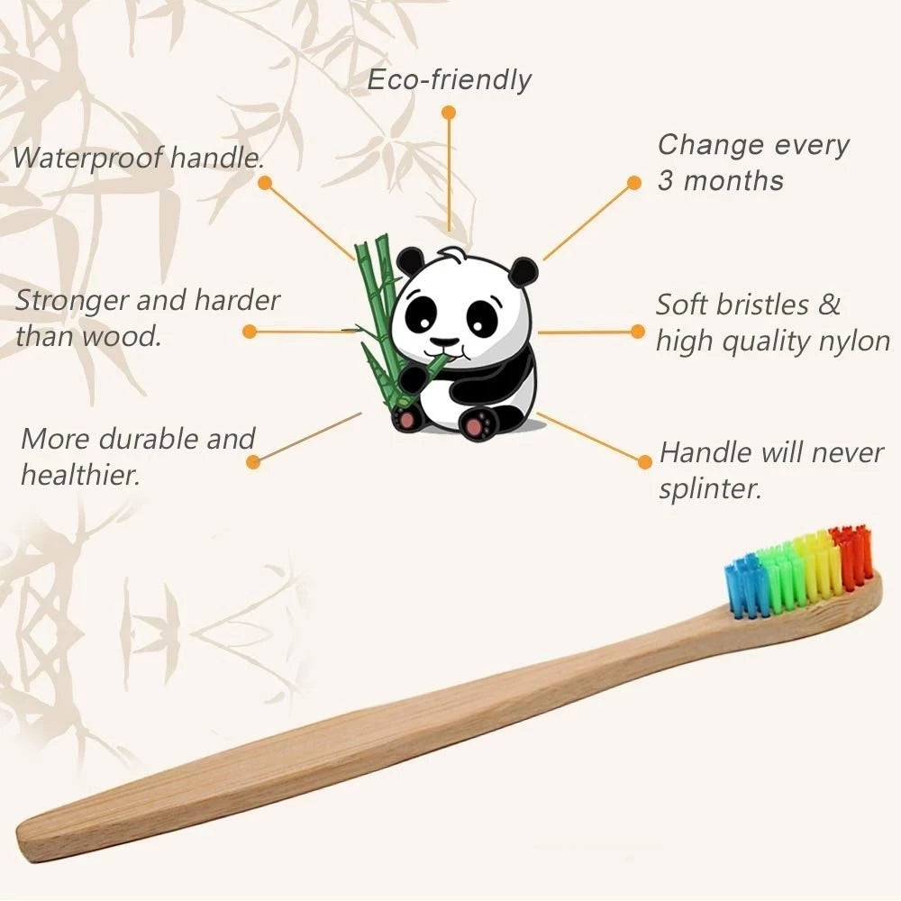 100-Pack Eco Bamboo Toothbrushes – Soft Bristles, Biodegradable & Reusable | Zero Waste Vegan Oral Care