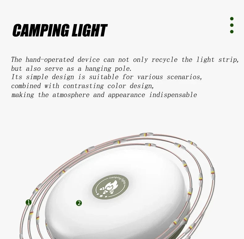 LumiTrail  Camping Lantern Line – Light, Power & Vibes in One