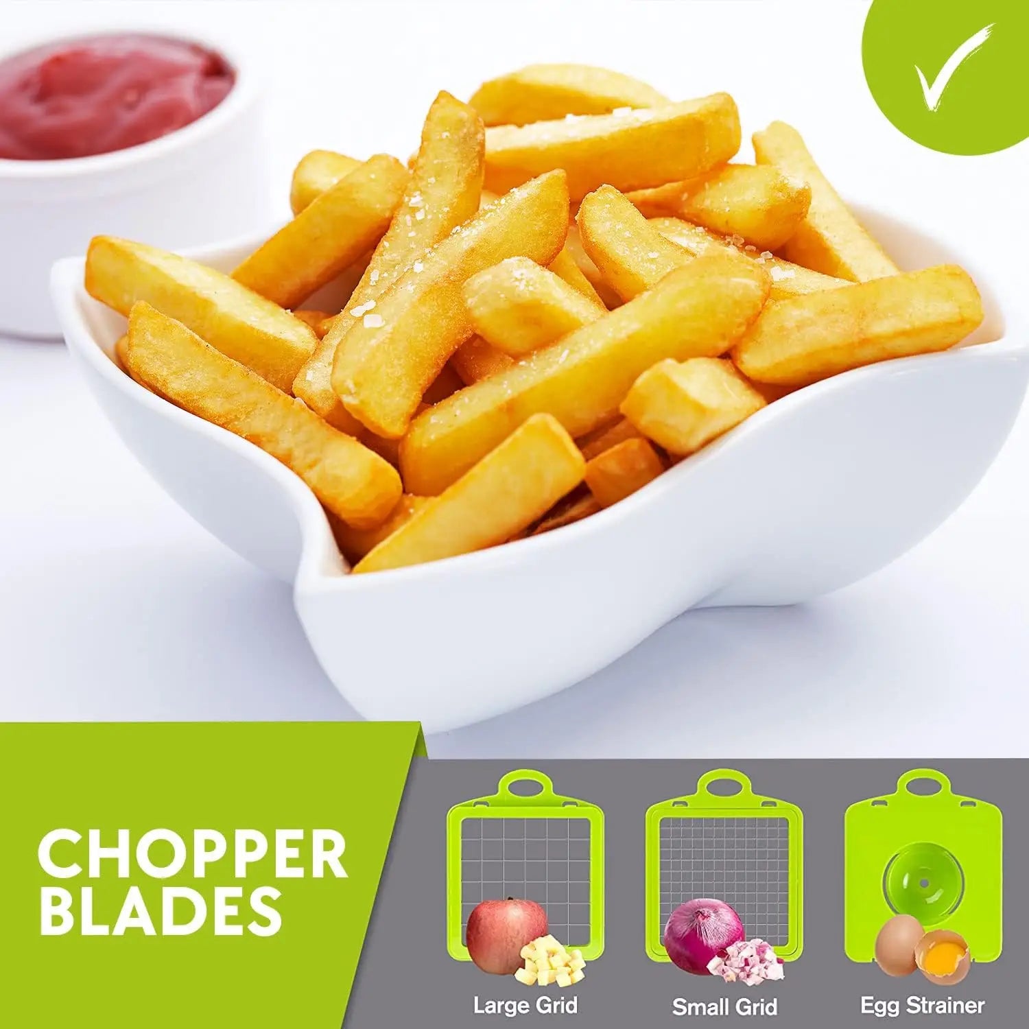 🍅 Slice, dice, grate & chop like a pro – all in one tool!