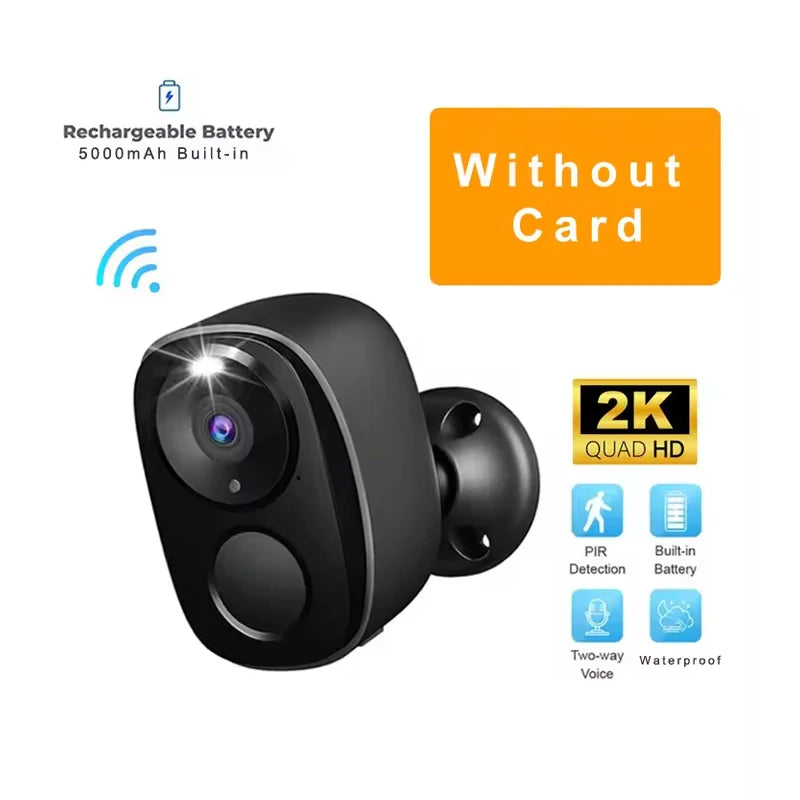 GuardianVision™ 2K Wireless Outdoor Security Camera – AI Motion Detection, Siren & Night Vision, IP66 Waterproof