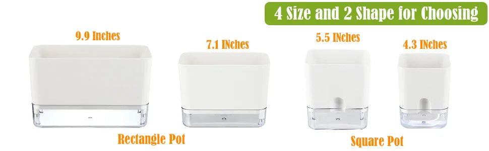 Lazy Self-Watering Plant Pot – Modern Double-Layer Design with Smart Cotton Wick | Indoor & Outdoor