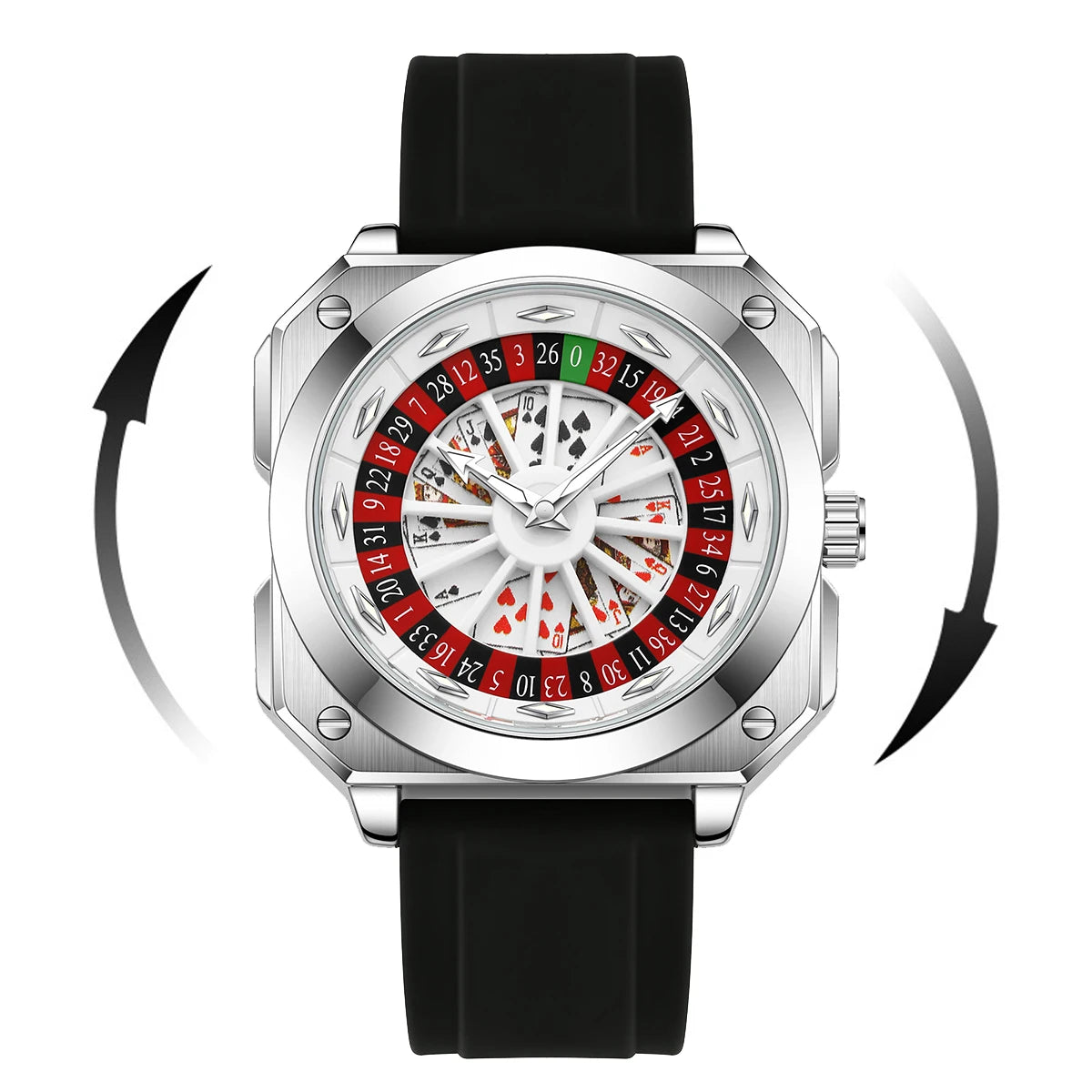 2025 VAVAVOOM Roulette Watch – Sporty & Fashion Silicone Strap with Night Light | Original Square Gift Edition