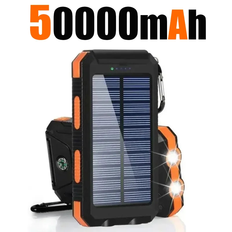 Ultra High-Capacity 200,000mAh Solar Power Bank – Dual USB, Waterproof, Built for the Wild