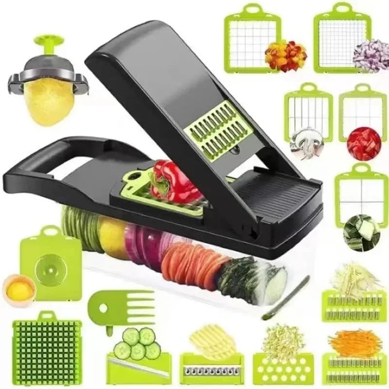 🍅 Slice, dice, grate & chop like a pro – all in one tool!