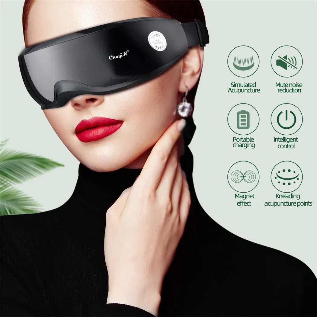 Smart Eye Massager with Magnetic Therapy – 9 Modes for Fatigue Relief