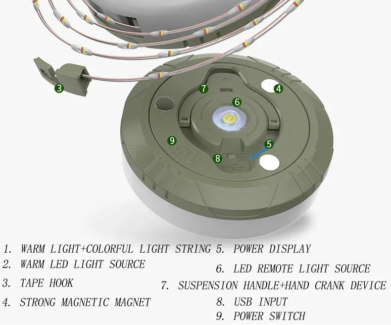 LumiTrail  Camping Lantern Line – Light, Power & Vibes in One