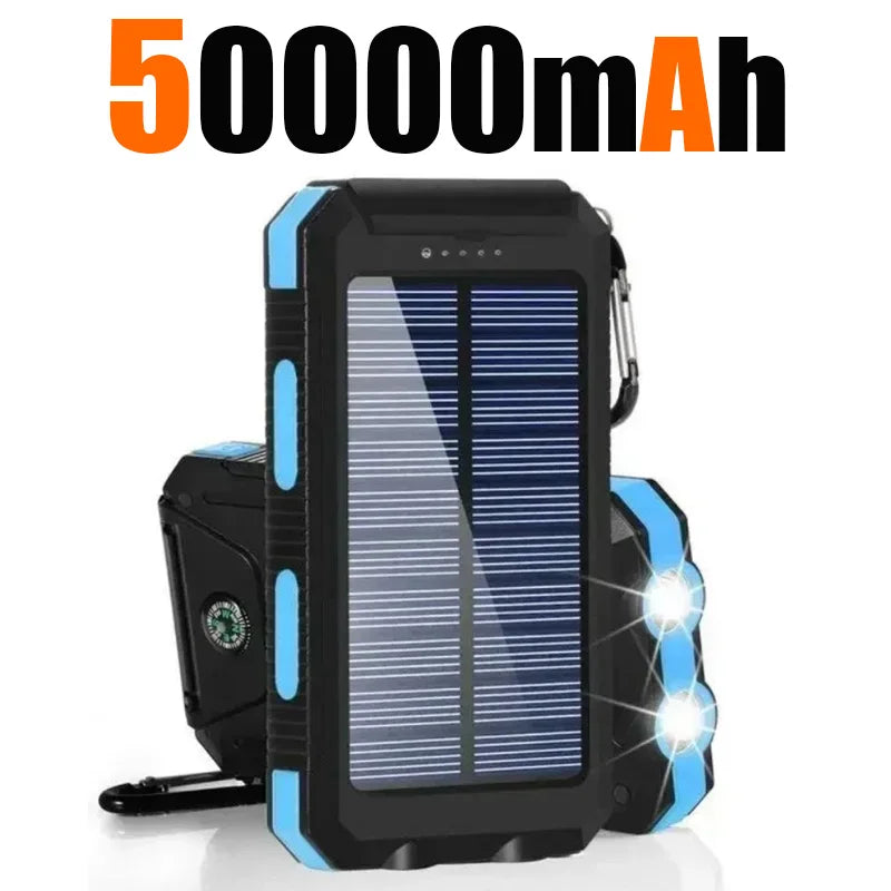 Ultra High-Capacity 200,000mAh Solar Power Bank – Dual USB, Waterproof, Built for the Wild