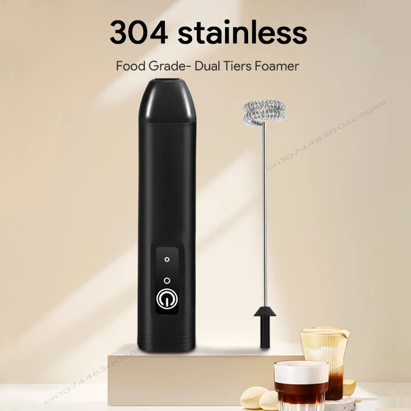 Electric USB Milk Frother – 3-Speed Rechargeable Coffee Foam Maker & Mixer Wand
