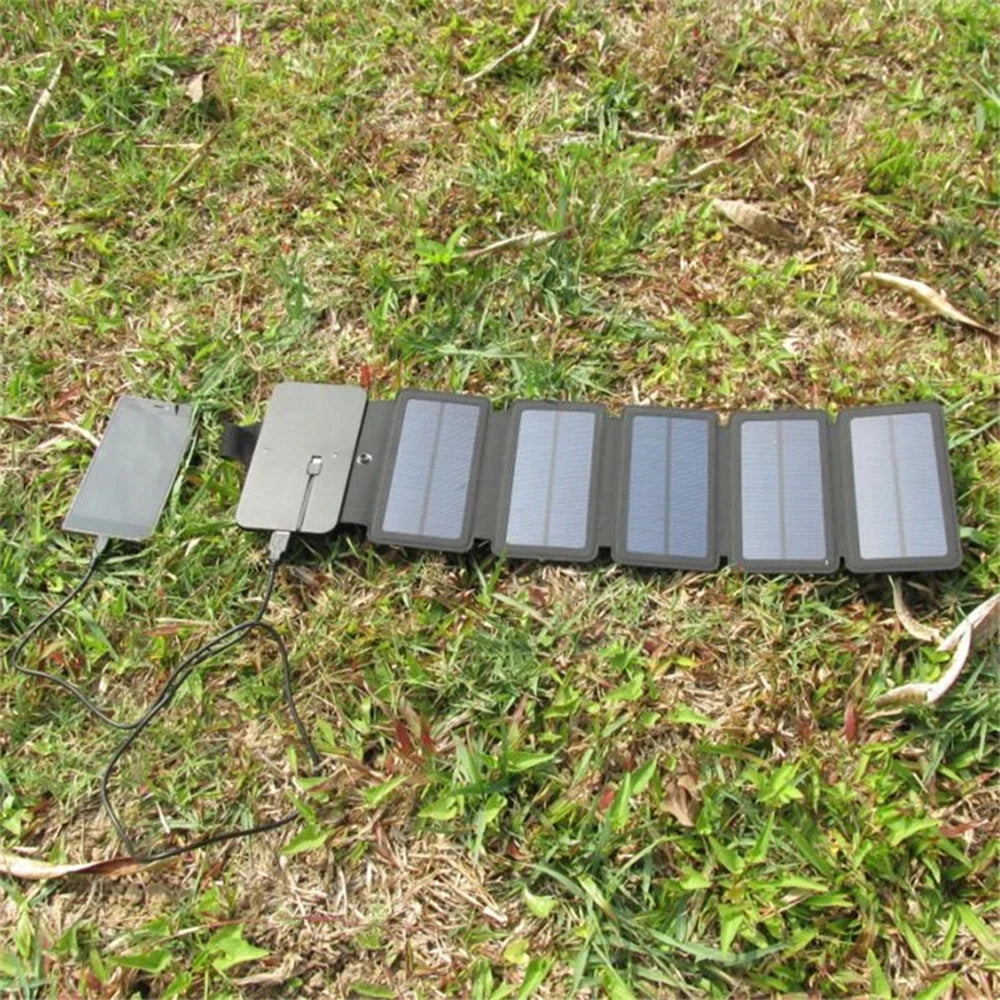 Foldable Solar Panel Charger – Portable USB Power Bank for Camping, Hiking & Travel