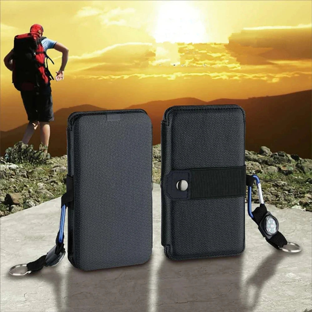 Foldable Solar Panel Charger – Portable USB Power Bank for Camping, Hiking & Travel