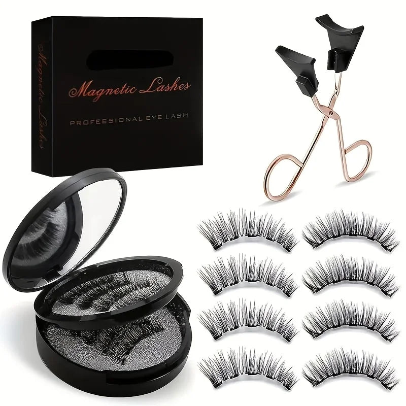 Magnetic  Eyelashes Kit - Natural Look  ,Waterproof& Reusable Beauty Must-Have