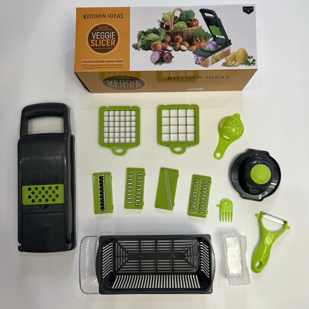🍅 Slice, dice, grate & chop like a pro – all in one tool!