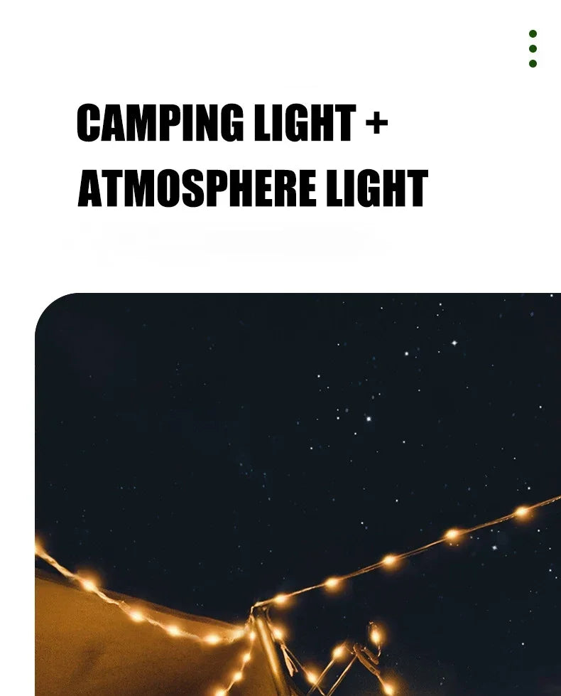 LumiTrail  Camping Lantern Line – Light, Power & Vibes in One