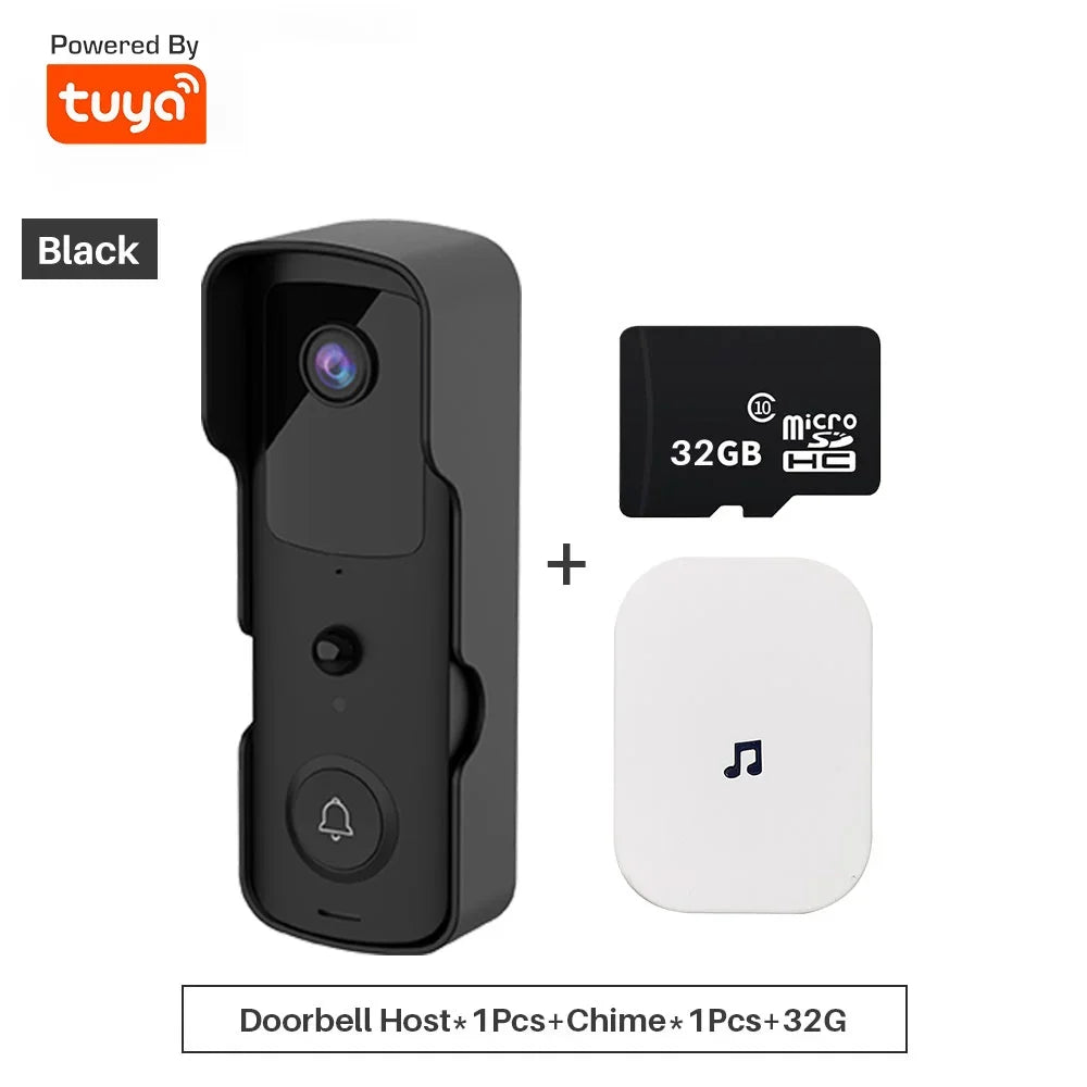 Smart 1080p Wi-Fi Video Doorbell – Two-Way Audio, Alexa Compatible, Wireless IP Home Intercom